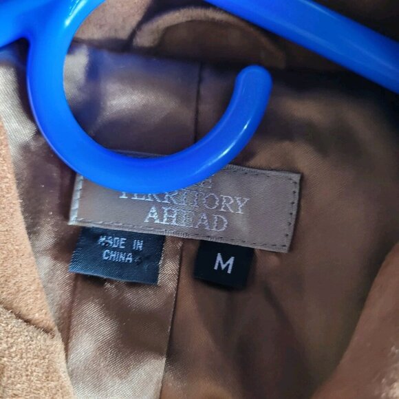 The Territory Ahead Womens 100% Genuine Leather Brown Jacket Sz Medium Western - Picture 2 of 9